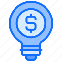 bulb, light, idea, dollar, money