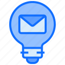bulb, light, idea, envelope, letter, mail