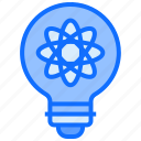 bulb, light, idea, atom, energy, science