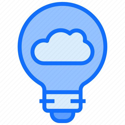 Bulb, light, idea, cloud, weather icon - Download on Iconfinder