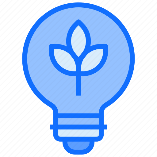Bulb, light, idea, leaves, ecology, plant icon - Download on Iconfinder