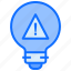 bulb, light, idea, warning, alert 