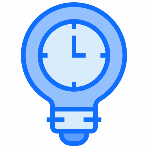 Bulb, light, idea, clock, time, history icon - Download on Iconfinder