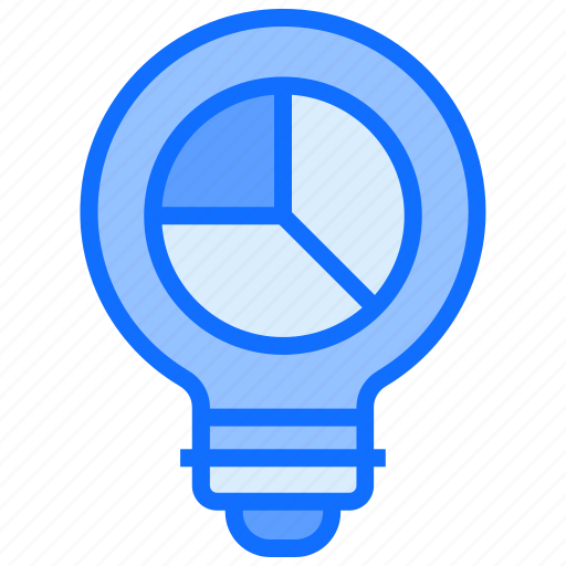 Bulb, light, idea, graph, pie chart, analytics icon - Download on Iconfinder