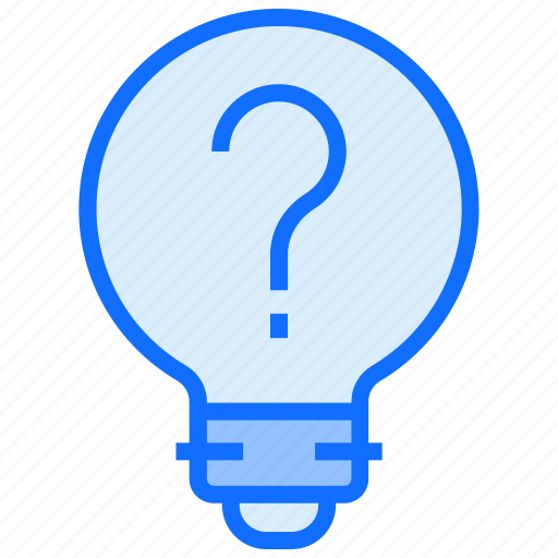 Bulb, light, idea, question mark, help icon - Download on Iconfinder