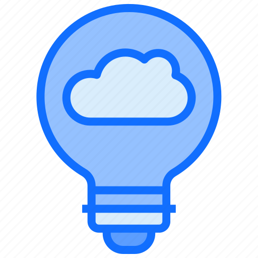 Bulb, light, idea, cloud, weather icon - Download on Iconfinder