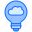 bulb, light, idea, cloud, weather 