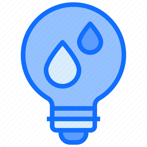 Bulb, light, idea, drops, liquid, water icon - Download on Iconfinder