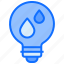bulb, light, idea, drops, liquid, water 