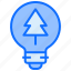 bulb, light, idea, pine tree, nature 