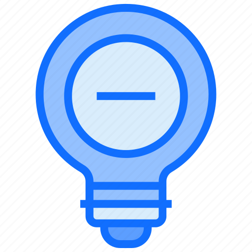 Bulb, light, idea, minus, remove icon - Download on Iconfinder