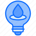 bulb, light, idea, water, drop, rain