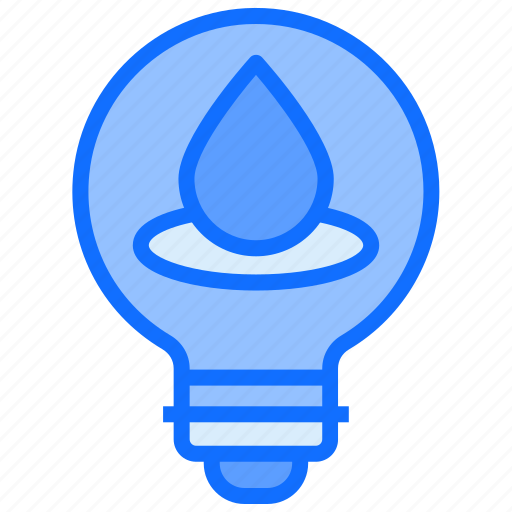 Bulb, light, idea, water, drop, rain icon - Download on Iconfinder