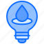bulb, light, idea, water, drop, rain 