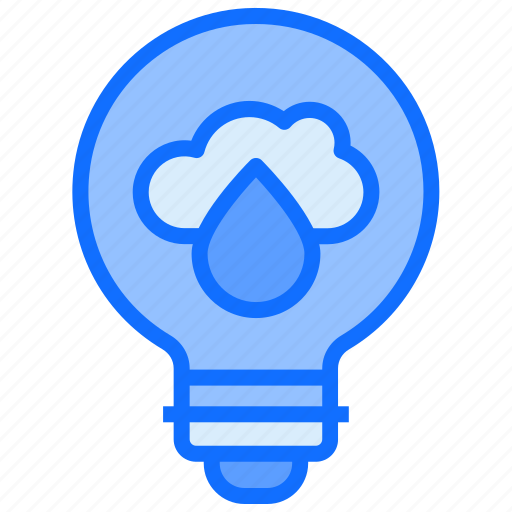Bulb, light, idea, rain, cloud, drop icon - Download on Iconfinder