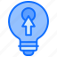 bulb, light, idea, click, point, cursor 