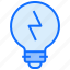bulb, light, idea, flash, thunder 