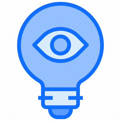 Bulb, light, idea, eye, show, view icon - Download on Iconfinder