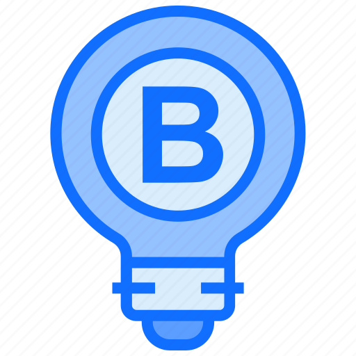 Bulb, light, idea, bold, text icon - Download on Iconfinder