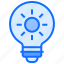 bulb, light, idea, sun, brightness, hot 