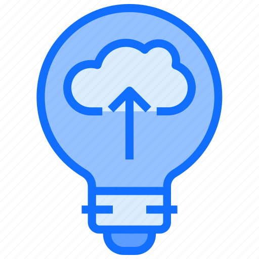 Bulb, light, idea, upload, cloud icon - Download on Iconfinder