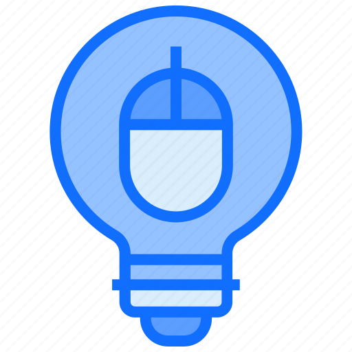 Bulb, light, idea, mouse, cursor, device icon - Download on Iconfinder