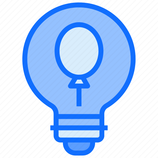 Bulb, light, idea, balloon, fly icon - Download on Iconfinder