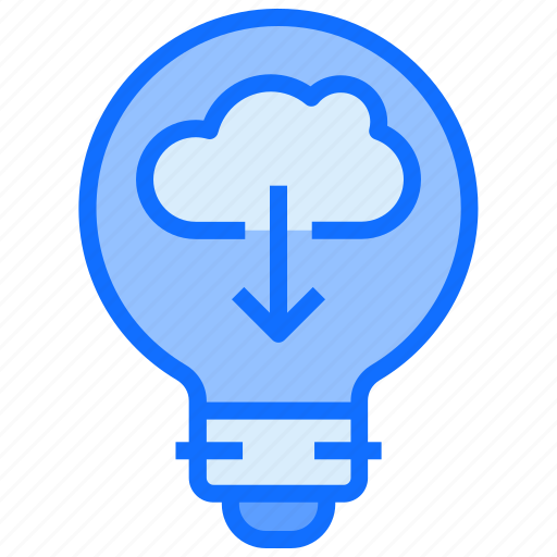 Bulb, light, idea, download, cloud icon - Download on Iconfinder