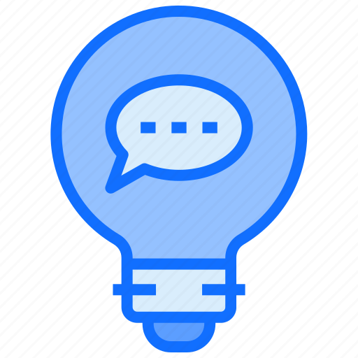 Bulb, light, idea, chat, message, sms icon - Download on Iconfinder