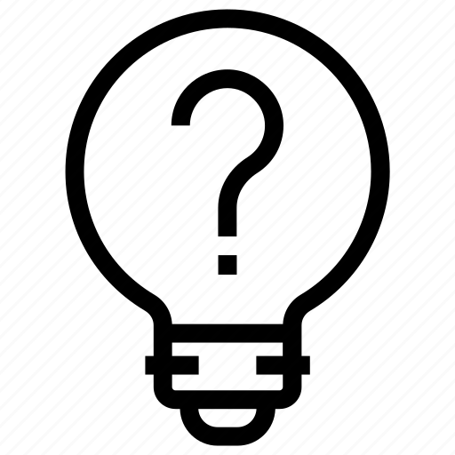 Bulb, help, idea, light, question mark icon - Download on Iconfinder
