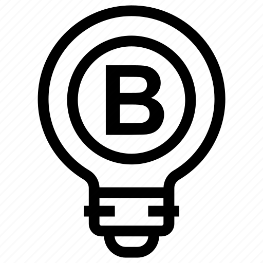 Bold, bulb, idea, light, text icon - Download on Iconfinder