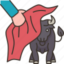 bullfighting, bull, capote, horn, torero