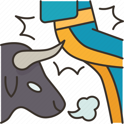 Bull, horns, stabbing, bullfight, angry icon - Download on Iconfinder