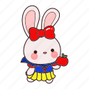 bunny, snowwhite, costume, cute, animal