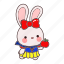 bunny, snowwhite, costume, cute, animal 