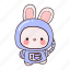 bunny, astronaut, animal, cute, costume 