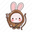 bunny, shutter, costume, cute, animal