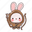 bunny, shutter, costume, cute, animal 