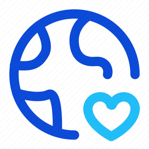 Earth, planet, world, heart, favourite icon - Download on Iconfinder