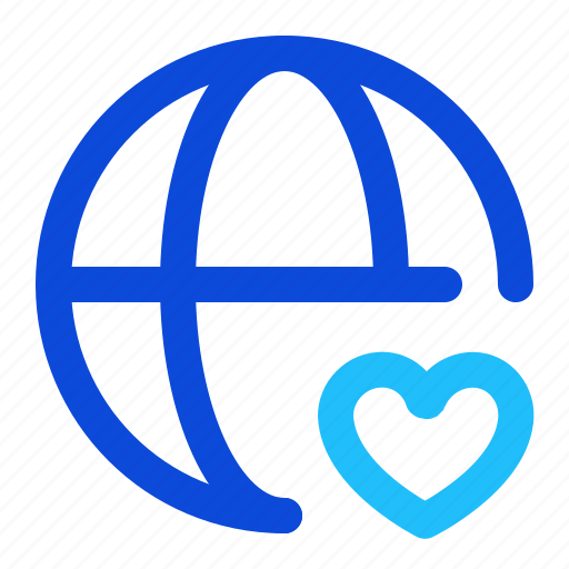 Globe, network, internet, heart, favourite, bookmark icon - Download on Iconfinder