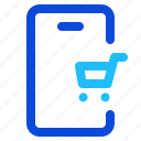 mobile, app, shopping, online, cart