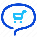 shopping, cart, chat, support
