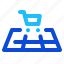 shopping, cart, map, location 
