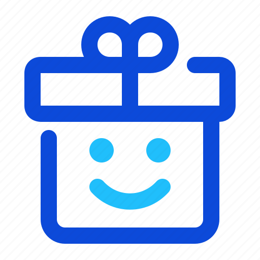 Gift, box, smile, present icon - Download on Iconfinder