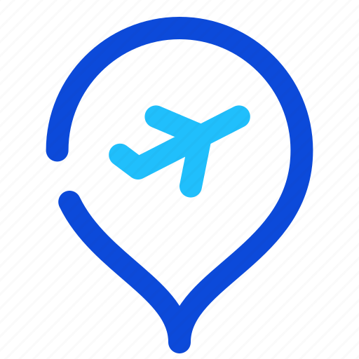 Pin, marker, location, airport, plane icon - Download on Iconfinder