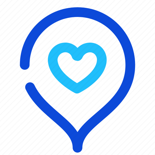 Pin, marker, location, love, heart, like, favourite icon - Download on Iconfinder