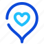 pin, marker, location, love, heart, like, favourite 