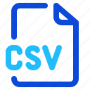 csv, tabulated, excel, data, format, file
