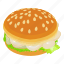 fishburger, isometric, object, sign 