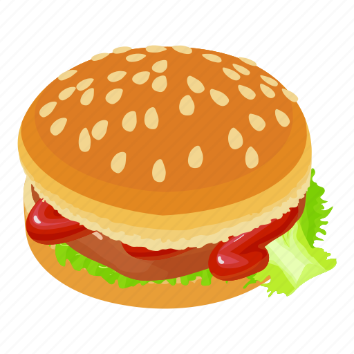 Isometric, object, sign, tastyhamburger icon - Download on Iconfinder